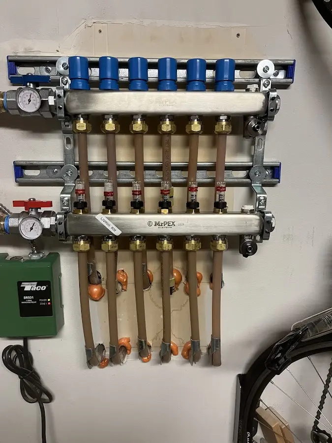 Plumber performing Gas Line Installation at a residential property in Melissa